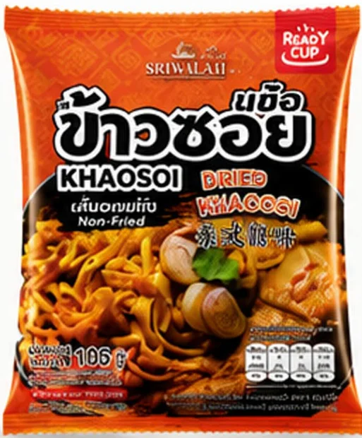 Dried Khaosoi instant noodles, 105 g