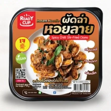 ผลงาน OEM ถ้วยร้อน ผัดฉ่าหอยลาย